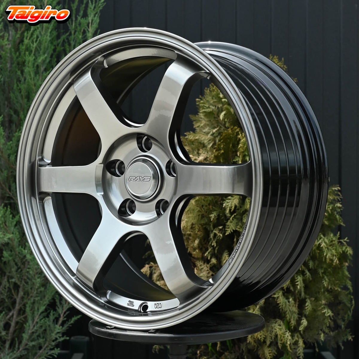 R17 Volk Racing TE37SL Стиль 8.0J ET38 5*114.3 Темный хром