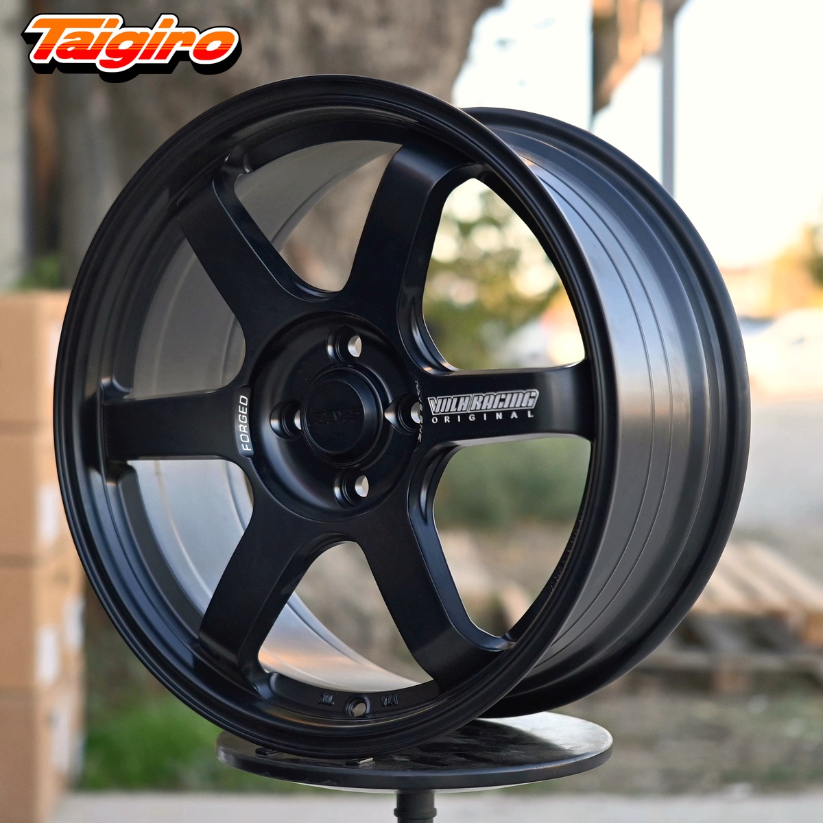 R17 Volk Racing TE37SL Стиль 7.5J ET35 4*100 Мат черный