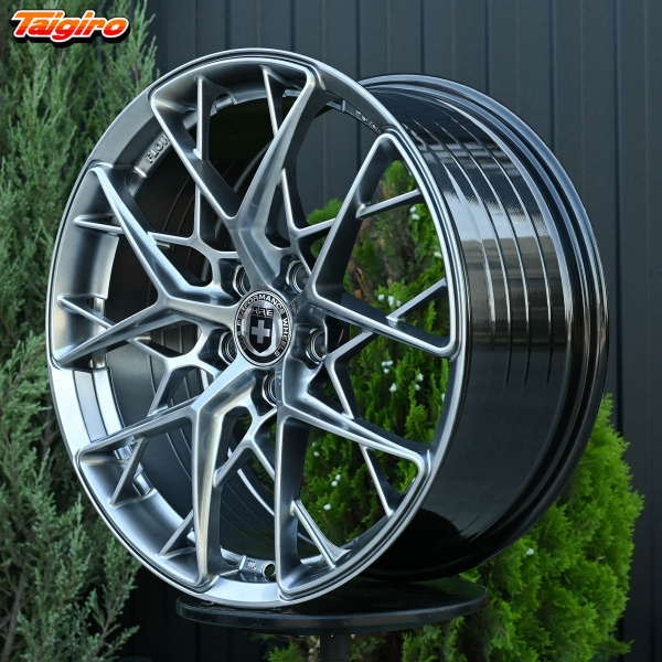 R18 HRE FF10 Стиль 8.0J ET38 5*108 Темное серебро
