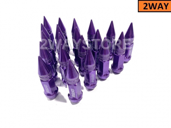 Гайки RAYS пики 1.5 фиолетовые