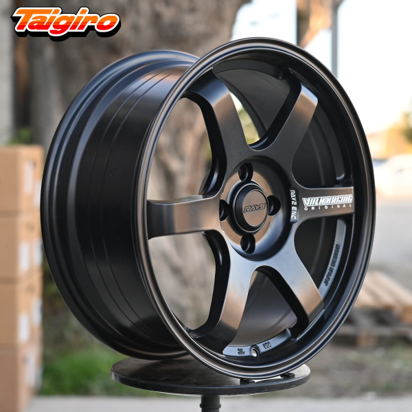 R17 Volk Racing TE37SL Стиль 7.5J ET35 4*100 Мат черный