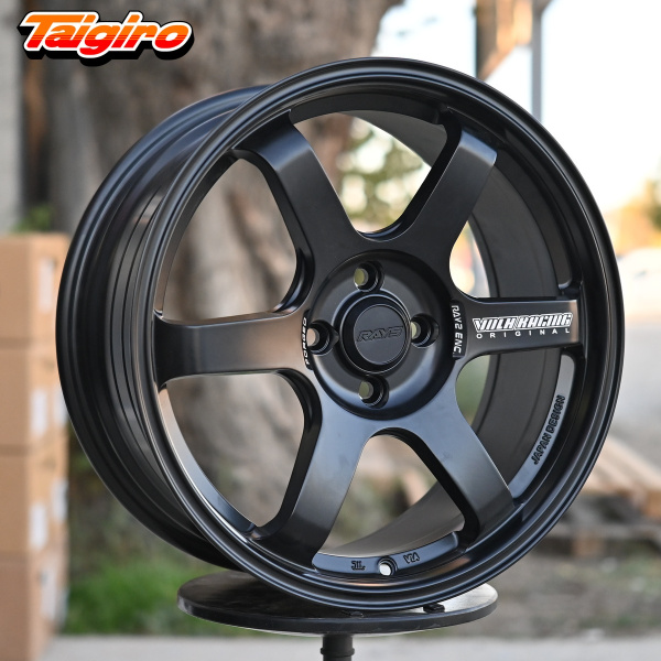 R17 Volk Racing TE37SL Стиль 7.5J ET35 4*100 Мат черный