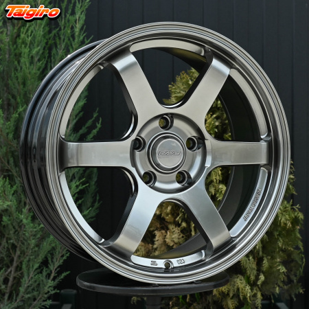 R17 Volk Racing TE37SL Стиль 8.0J ET38 5*114.3 Темный хром
